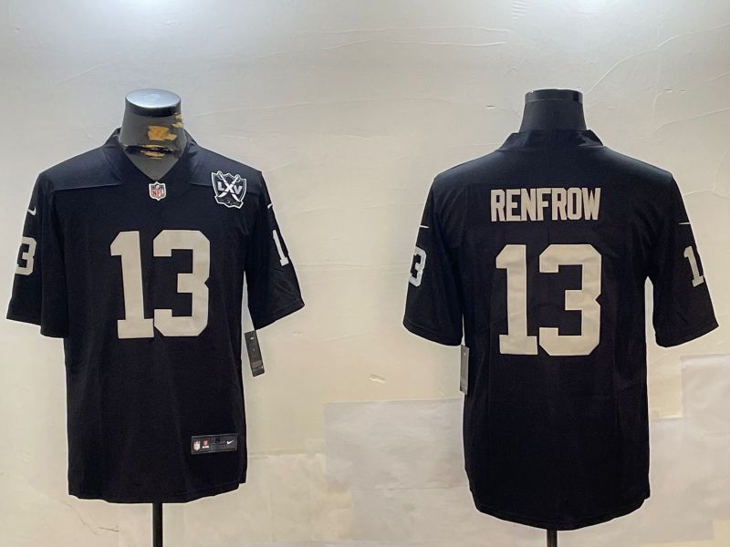 Men Oakland Raiders #13 Renfrow Black Second generation 2024 Nike Limited NFL Jersey style 3